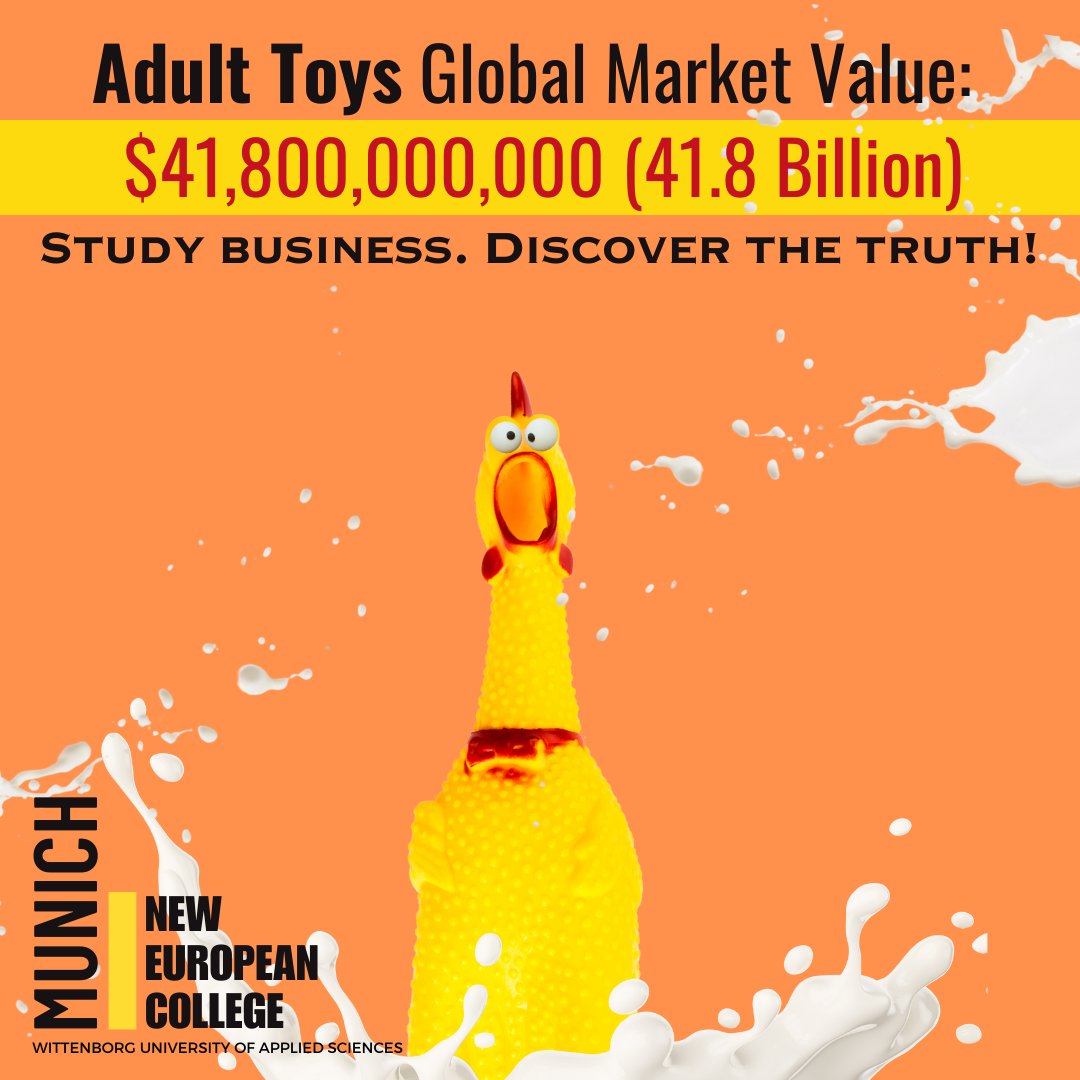 NewEurCollege's tweet image. YES, #discoverthetruth right there!😩 Bet you never thought about the Global Market Value for the Adult Toy industry. 

Stay tuned as we EXPLORE every industry like it's our Business because WOW. 😍 Tag your friends and let us know what you think about this industry!