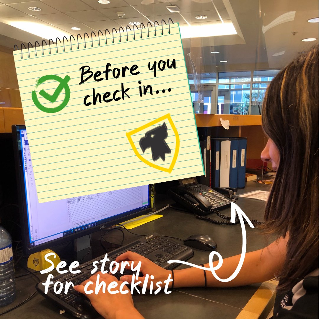 Getting ready for back to school can be stressful, but we're trying to make it easy. Check out our Check in Checklist in our highlights for a step by step on how to get ready for residence! 

Make sure you book your Before you Arrive before Aug. 23 and book your move-in time!
