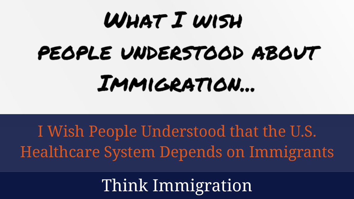 AILANational's tweet image. Our #ThinkImmigration “One Thing” series continues with a piece from Anthony Pawelski explaining how pivotal #immigration is to the U.S. healthcare system and why we need an immigration system that addresses those needs: bit.ly/3WcttJ1