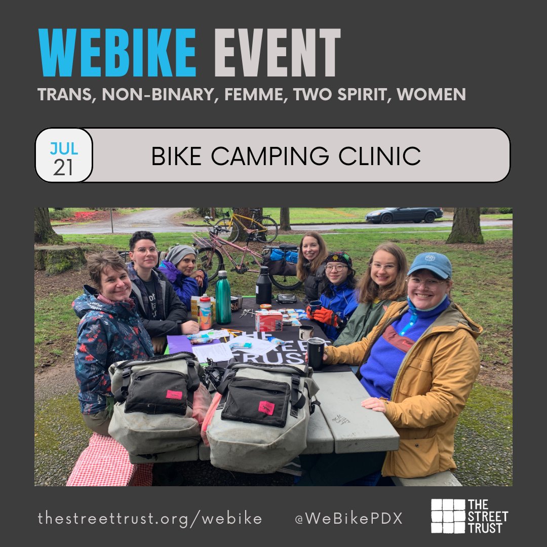 WTFNB+ Bike Camping Clinic! 🏕️
Hang out with us at Mount Scott Park THIS SUNDAY at 11am to learn all about bike camping gear, campgrounds, routes, and more. 
More info and RSVP form --> secure.everyaction.com/VcpEpaxNxE6S6P…