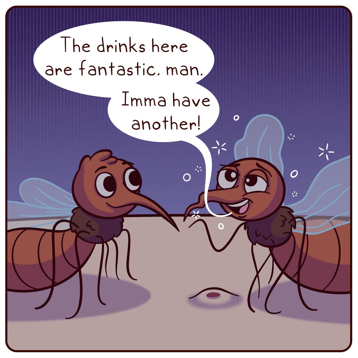 LittleMeComix's tweet image. Who&apos;s up for Happy Hour🥴🦟🩸 Not looking forward to the itch the next day😫 Do you get bit my mosquitoes a lot😅

#CocktailFun #comics #comicstrip #HappyHour #humor #littleanimatedme #mosquitoes #originalcomic #thegreatoutdoors #SummerFun #webcomicsofinstagram