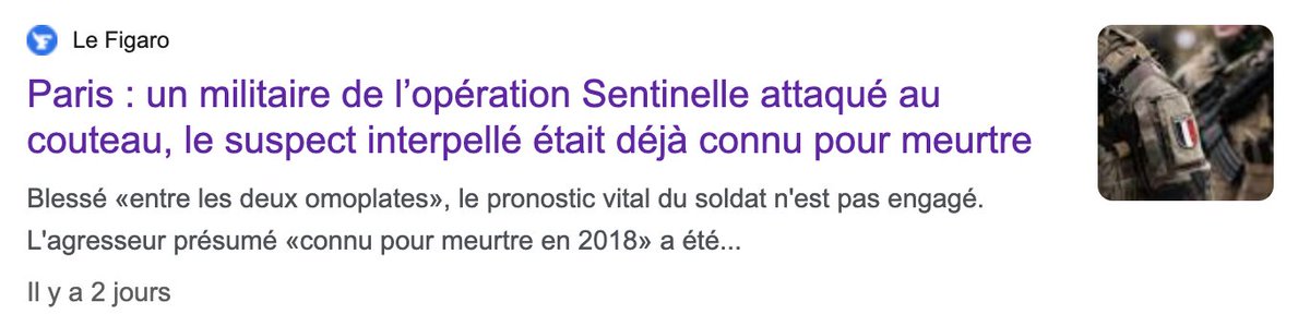 ojim_france's tweet photo. 🔴En deux jours à Paris : un militaire Sentinelle attaqué au couteau, une opération lancée pour retrouver un suspect avec une ceinture d’explosifs, des policiers agressés au couteau près des #ChampsÉlysées... Mais pour les médias, l'insécurité est un fantasme "d'extrême-droite".