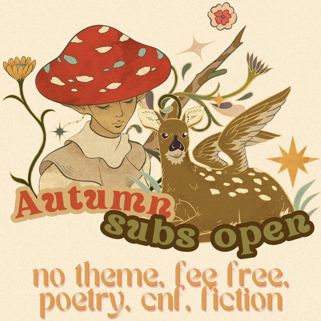 Unthemed quarterly submissions are open for Autumn! We take all written genres for our quarterly anthologies, and submissions can be sent through Submittable ✨ link in bio—please read submission guidelines. Deadline September 1st