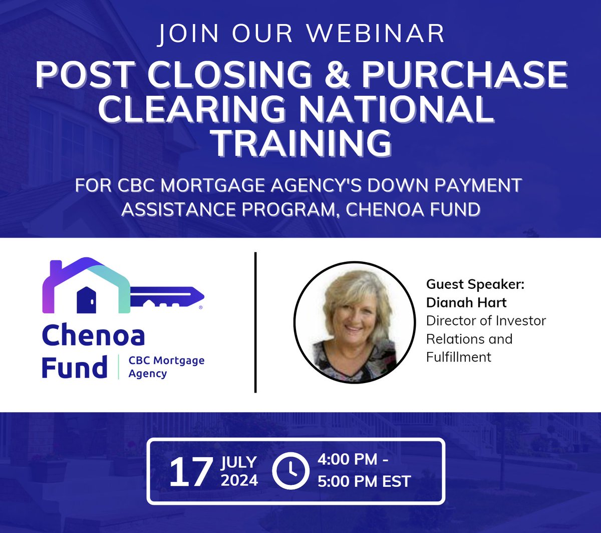 Chenoa_Fund's tweet photo. Join us for an in-depth online training webinar dedicated to mastering #loandelivery and expediting purchase processes. Space is limited. Sign up here: https://t.co/1VyzHaoQdG
#LoanDelivery #PurchaseProcess #PostClosing #PurchaseClearing https://t.co/MqKsZMQd2T