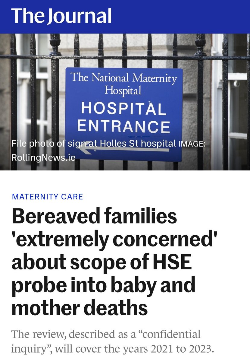 Safer Births Ireland (@saferbirthsire) on Twitter photo Bereaved families 'extremely concerned' about scope of HSE probe into baby and mother deaths
Claire Cullen, who co-founded <a href="/SaferBirthsIre/">Safer Births Ireland</a> told The Journal that they would be “extremely concerned” about how the HSE inquiry would be carried out.
thejournal.ie/bereaved-famil… Bereaved families 'extremely concerned' about scope of HSE probe into baby and mother deaths
Claire Cullen, who co-founded <a href="/SaferBirthsIre/">Safer Births Ireland</a> told The Journal that they would be “extremely concerned” about how the HSE inquiry would be carried out.
thejournal.ie/bereaved-famil…