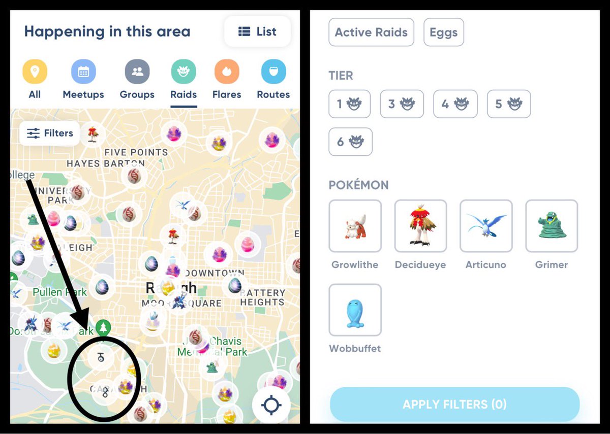 DoubleComplexJC's tweet photo. @NianticHelp @NianticLabs Can you please make it so we can filter from ALL of the raids instead of just the ones in the map view?

Can’t even filter to see the raids that ACTUALLY ARE IN VIEW! https://t.co/9QCF7rLx8s