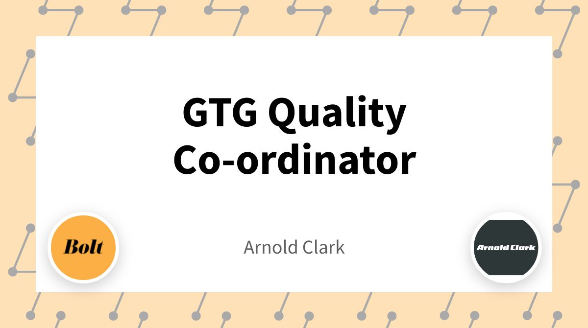 Now hiring! GTG Quality Co-ordinator at Arnold Clark - 📍Glasgow  - Apply on our website or browse through 1,000s of FE, Skills &amp; Learning jobs hiring right now 🙌buff.ly/4bUu08q