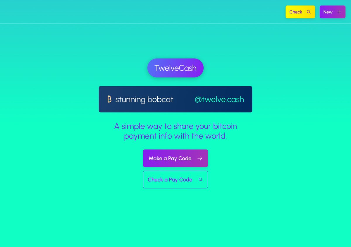 StephenDeLorme's tweet image. Introducing #TwelveCash, a simple way to share your bitcoin payment info with the world.