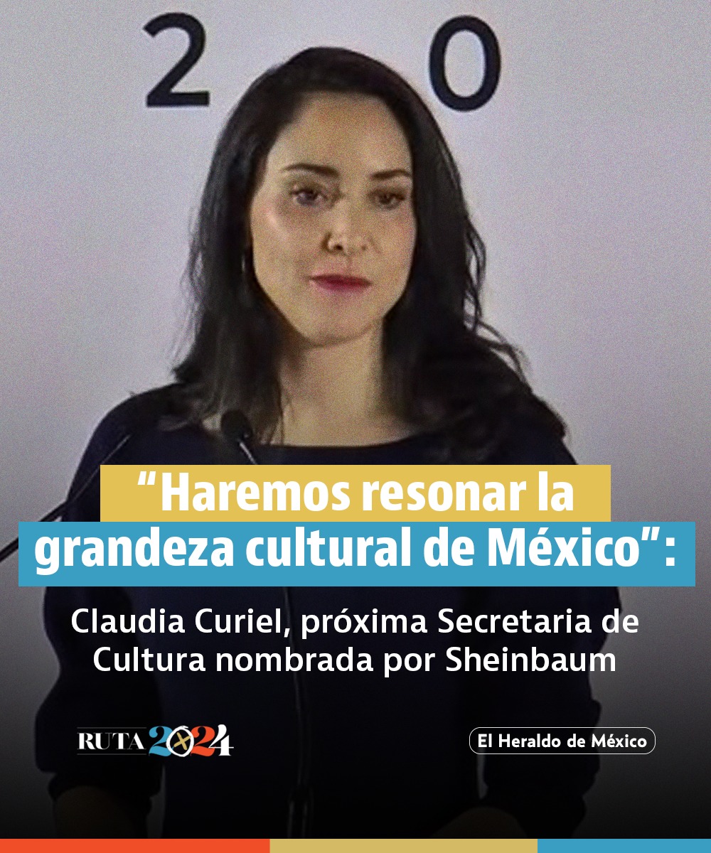 heraldodemexico's tweet photo. #Ruta2024 | @Claudiashein presentó a cada uno de los titulares de las Secretarías, en entre ellos fue nombrada @ccurieldeicaza, quién se encargará de cumplir las encomiendas en la Secretaría de Cultura. 

➡️ https://t.co/ZihFzOicMC https://t.co/GKK1Hv0vQO