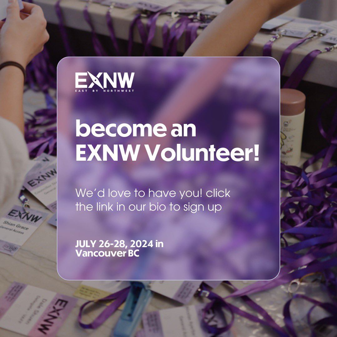 Click the link to sign up and join us for an incredible #EXNW2024 next wknd in #Vancouver forms.gle/chbXC8dzdpnQBv…