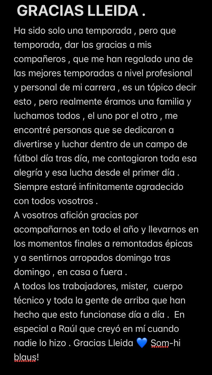 AlejandroSato13's tweet photo. Gracias Lleida ! 💙 @LleidaCF https://t.co/WRvYIunzl0