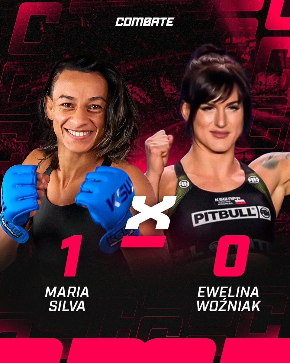 combate's tweet photo. No primeiro duelo entre elas, Maria Silva levou a melhor com uma finalização🥊
Quem ganha no segundo?
Você assiste Maria Silva x Ewelina Wozniak ao vivo e com exclusividade na minha tela, no sábado (20), às 14h!
*Contém texto alternativo
#Combate #MariaSilva #EwelinaWozniak https://t.co/gmCsEU4Sxw