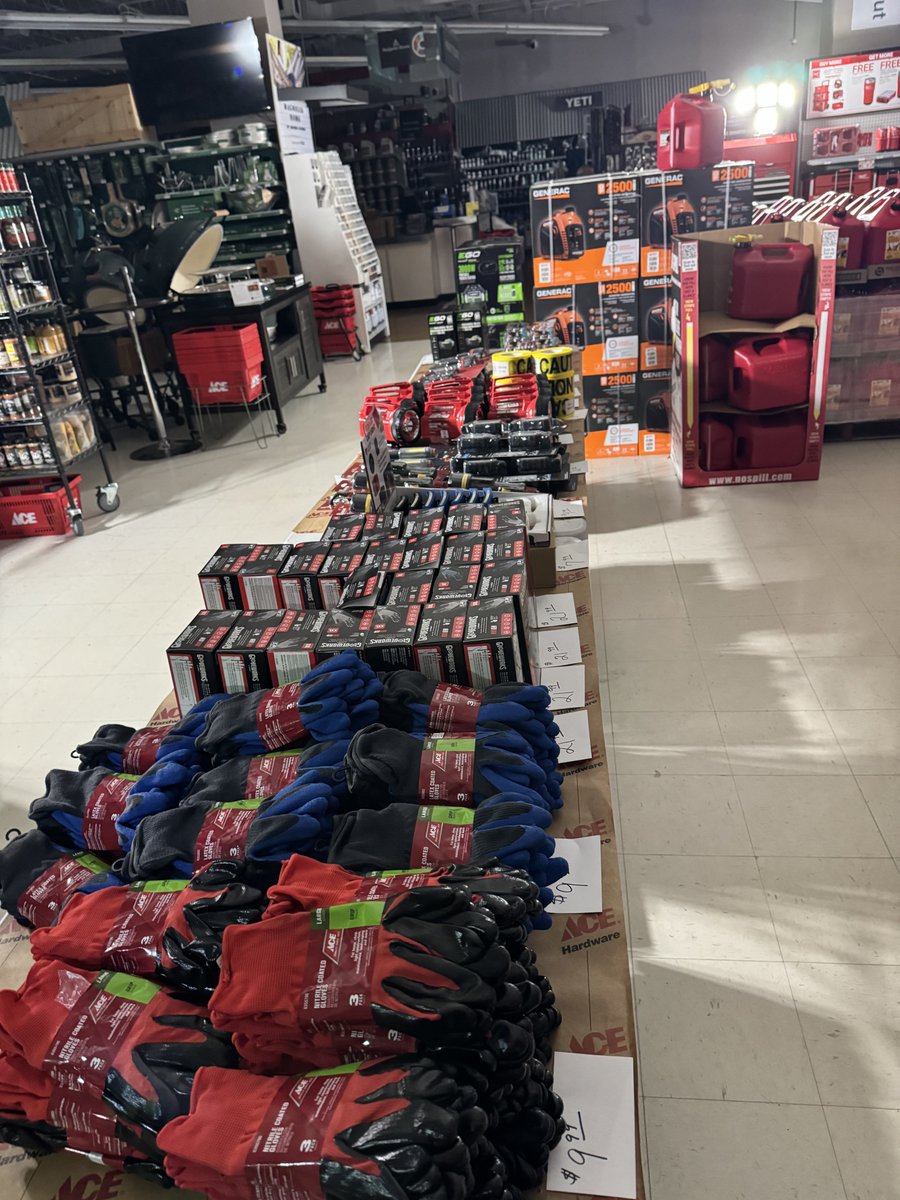 We will be open until 5 today (7/18). Make sure to stop down before then to get your essentials to keep safe and help clean up the community. Thank you for your patience during our time of darkness!