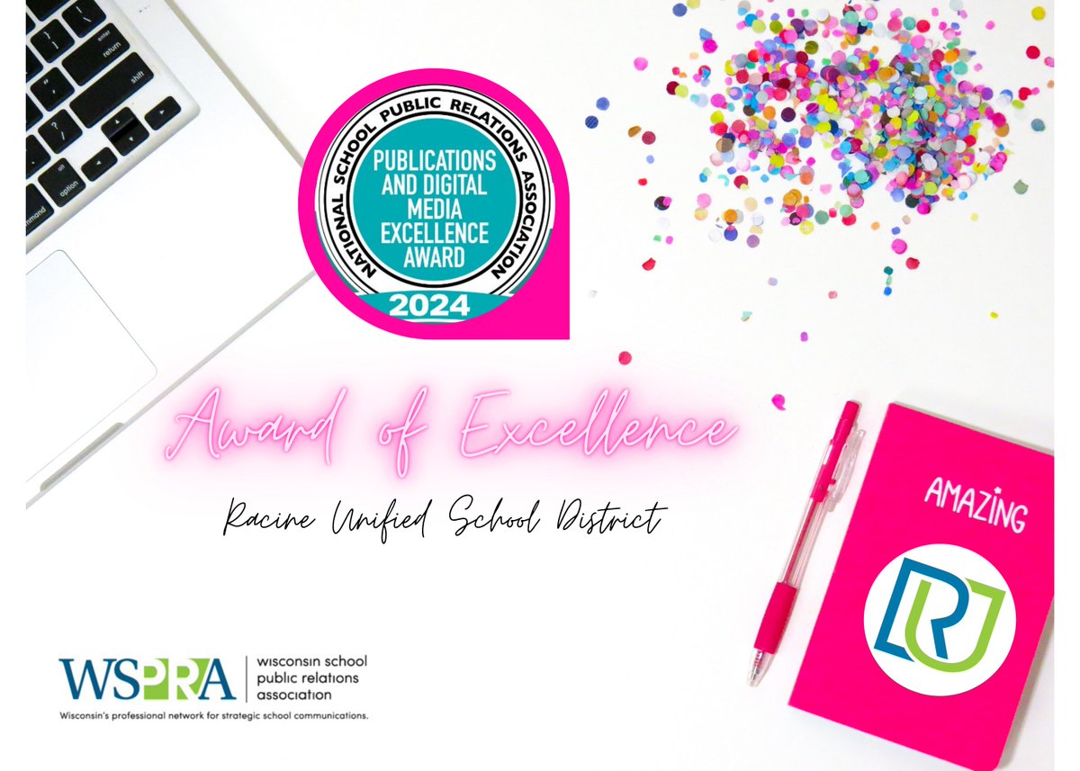 We are spotlighting our <a href="/NSPRA/">NSPRA</a> #schoolpr Award Winners! Today's Award of Excellence honoree is <a href="/RacineUnified/">Racine Unified</a> for Social Media submitted by Stacy Tapp, David Olson, and Jonalee Kuhn! Link: docs.google.com/document/d/1N5…