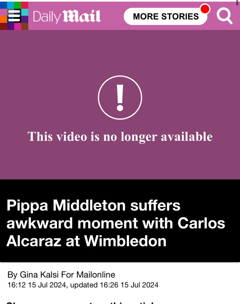 Rimmesfk's tweet photo. I won’t be laughing alone! Video is no longer available😂😂😂😂 & the headline has changed they’ve taken Kate’s name off, if it wasn’t a big deal why delete the video & change the headline this is so funny😂😂😂 https://t.co/tqmSeBgDuQ