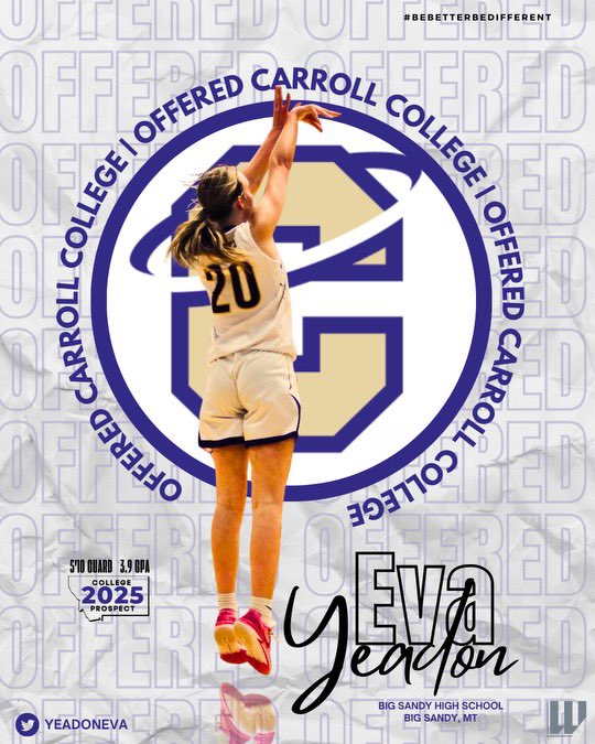 Thrilled to share, after a great call, I’ve received an offer to attend Carroll College and play basketball! 🎉🏀 Big thanks to Coach Rachelle for this amazing opportunity and for believing in me. It’s a great day to be a Saint!