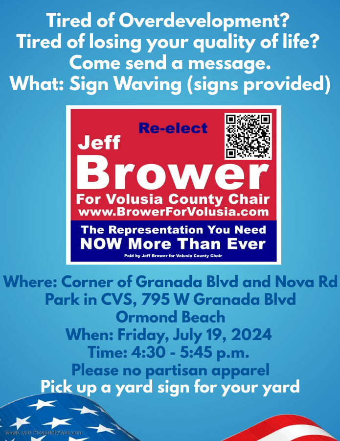 Reelect Jeff Brower for Volusia County Chair tweet media