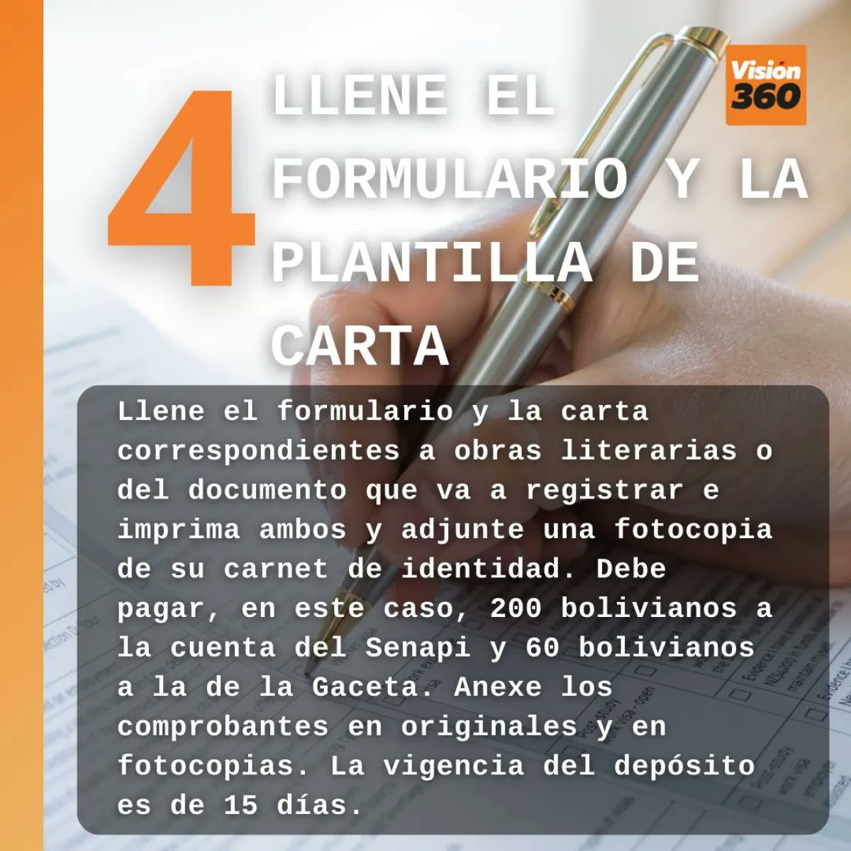vision360_bo's tweet image. 🟠🟠 #Visión360 l ¿Sabe cómo proteger una obra de su creación? Acá seis pasos necesarios
#PropiedadIntelectual #Senapi
👉 Lea la nota completa en: vision360.bo/noticias/2024/…