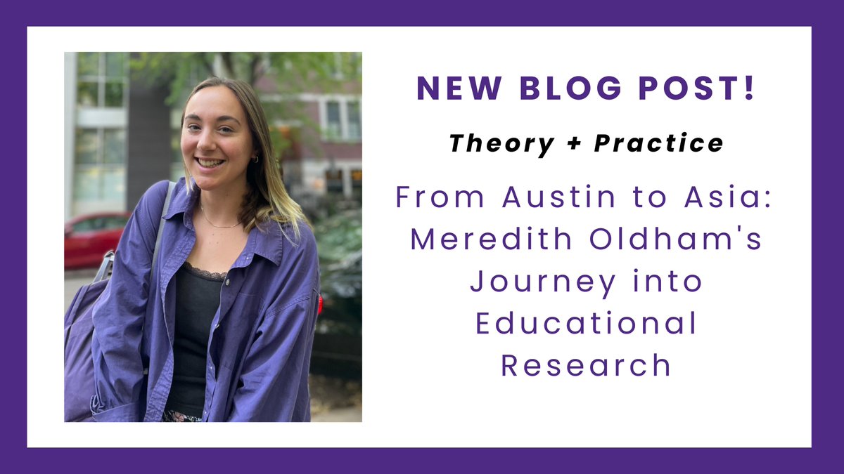 Meredith Oldham's journey in education spans from a bachelor's in English to a Fulbright in Korea, leading to an MSEd in Learning Sciences at Northwestern. Read more at the link in our bio!

#Northwestern #Education #Research #Fulbright