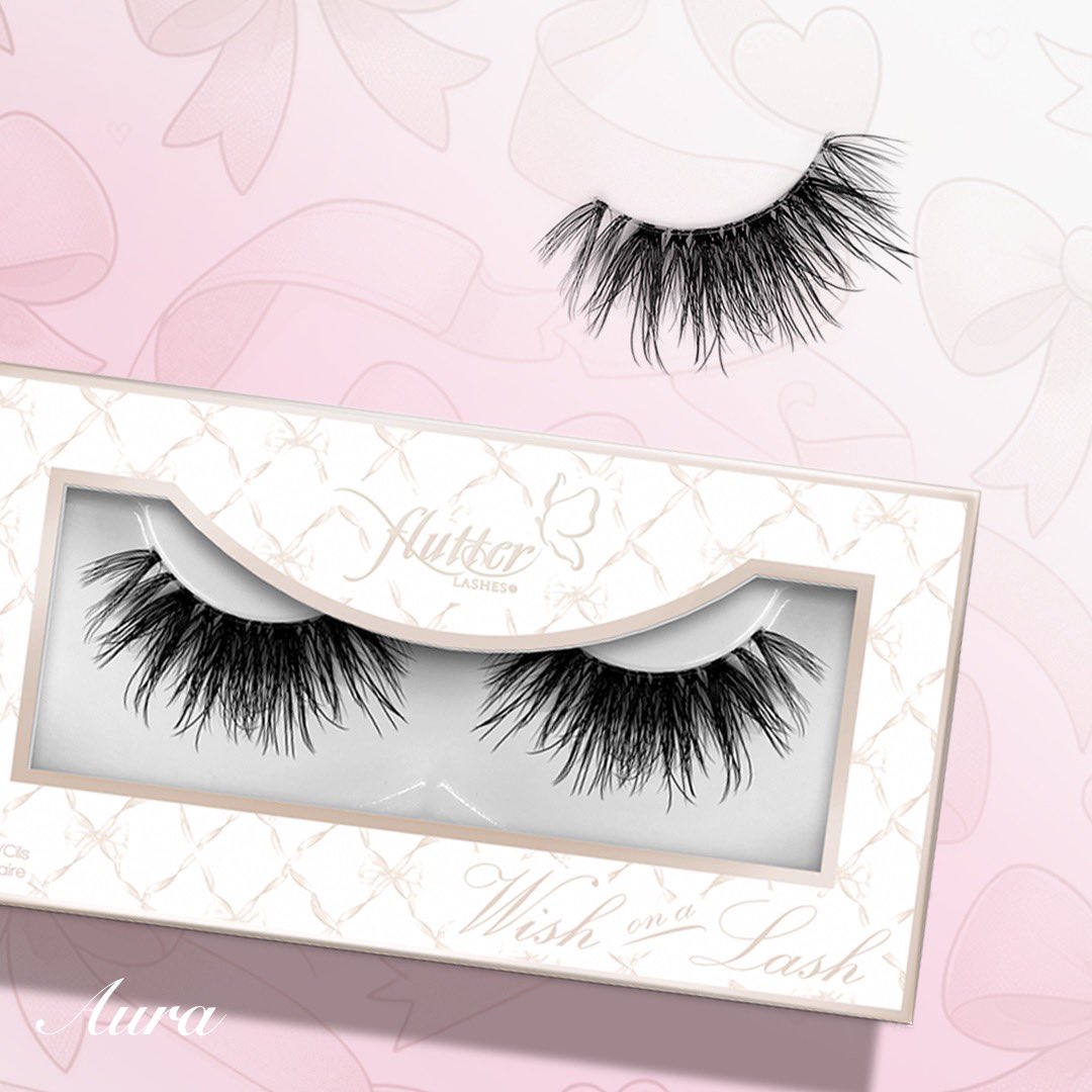 FlutterLashes1's tweet image. Lashes are the window to your Aura 🤍 New AURA Lashes from our Wish on a Lash Collection! FlutterLashes.com