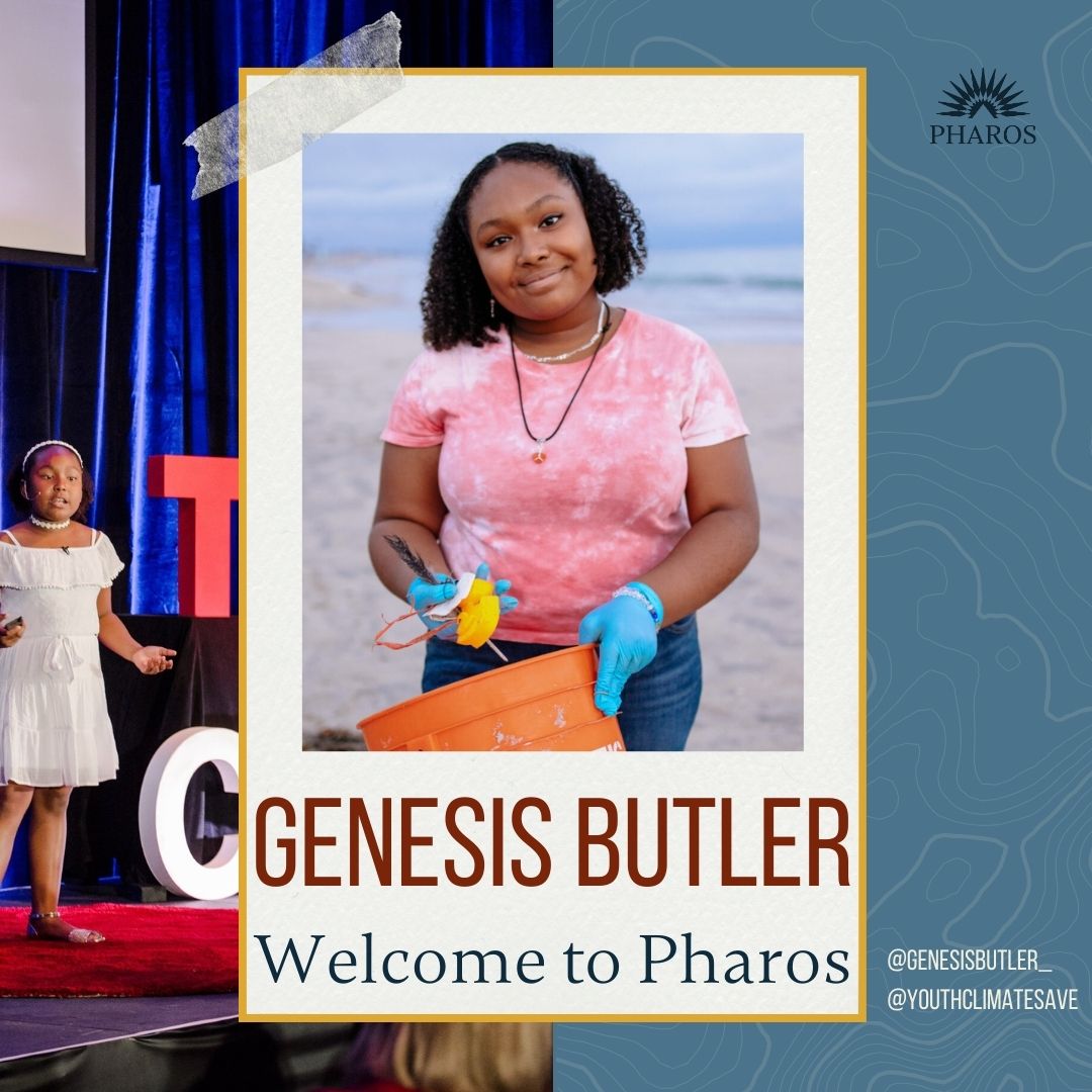Pharos_co's tweet image. Welcome Genesis Butler! Genesis, a young activist passionate about animal rights and climate advocacy, joins Pharos! Vegan since age 6, she leads Youth Climate Save and founded Genesis for Animals. Featured in Vox’s Future Perfect 50! #PharosFeatures #YouthActivist #Influencer