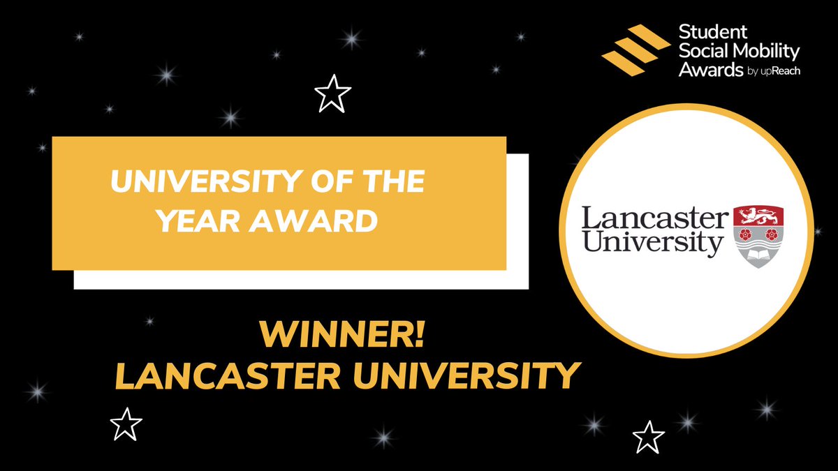 Congratulations to <a href="/LancasterUni/">Lancaster University</a>, which has been awarded the 2024 University of the Year Award!

Initiatives like these are vital for improving social mobility, and we’re excited to see what you do next! #TomorrowsStars 💪