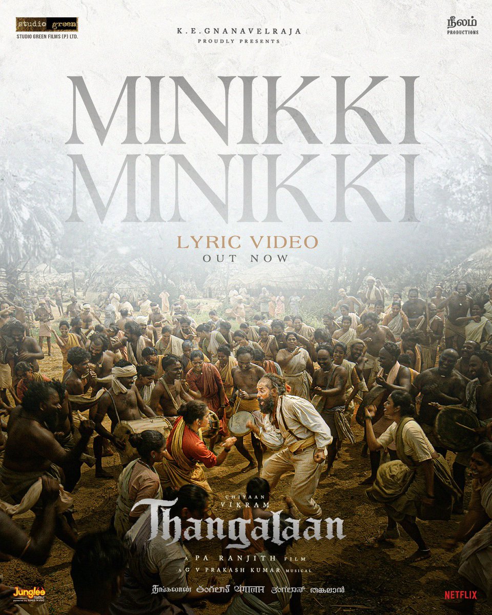 EditorSelva's tweet image. A tune that will dance through your mind and heart

Watch #MinikkiMinikki Lyric Video 
▶️ youtu.be/RiUCF5n2YAU?si…

A @gvprakash musical 

Vocals - @SingerSinduri
Lyrics by @UmadeviOfficial

@Thangalaan @chiyaan @beemji @GnanavelrajaKe @StudioGreen2 #NeelamProductions @parvatweets…
