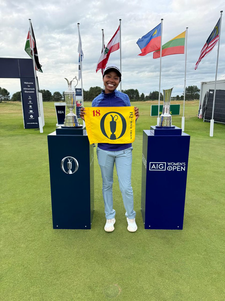 JGFKenya's tweet photo. #Congratulations Bianca Ngecu and Junaid Manji on making the cut at the R&amp;A Junior Open. Bianca finishes in the 22nd position in the Girls Category and wins the African Trophy while Junaid finishes in the 41st position in the Boys' Category. https://t.co/nXkVzew3SS
