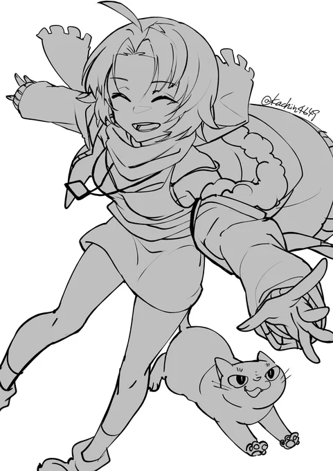 2.8万フォロワーのお祝いイラスト描いてる
#OC 
