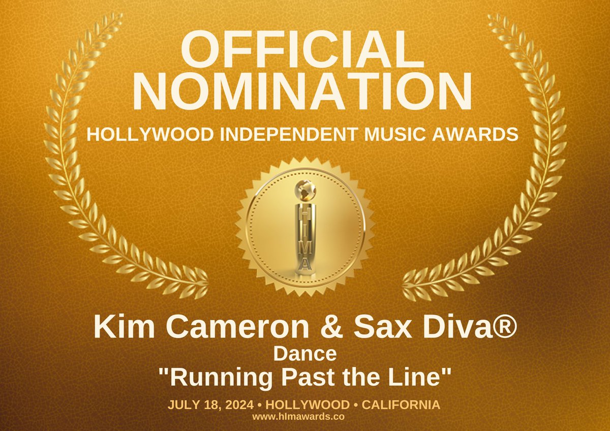 SaxDivaLLC's tweet photo. Can’t wait for tonight! So excited about my second nomination with @KimCameronMusic   Thanks @him_awards #dancemusic #femalesaxophonist #blondepower #hollywoodmusicawards2024 https://t.co/RAxaFFKqrt