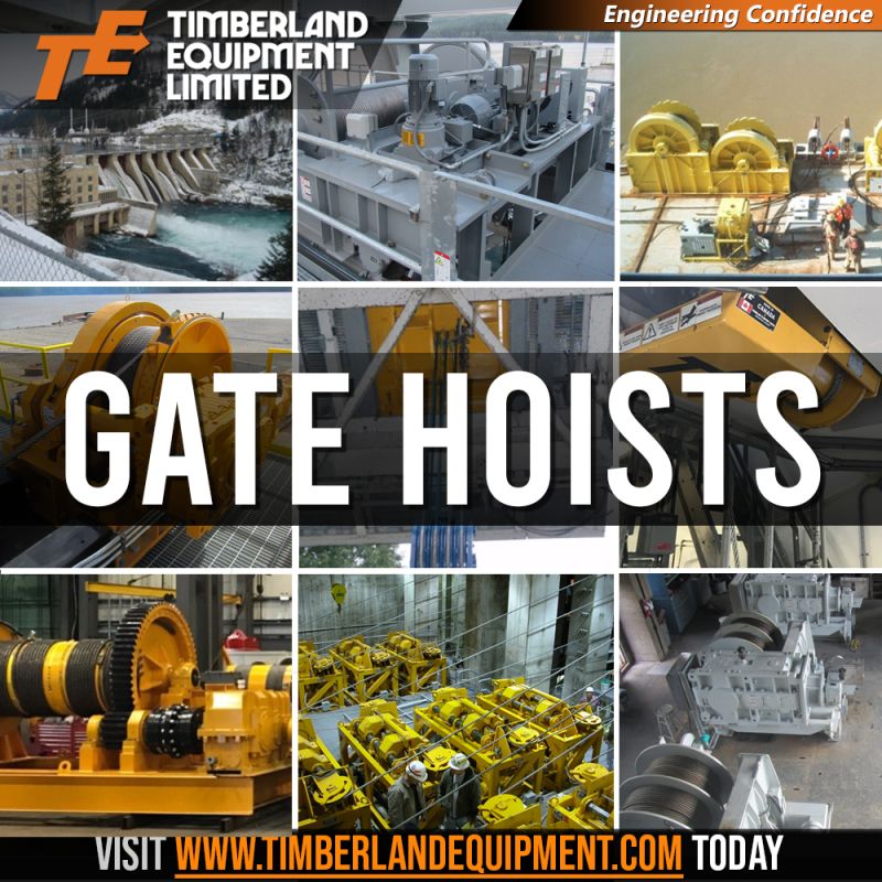 Timberland Equipment is a recognized leader in the locks, dam and gate hoist market providing hoists to private, state (or province) and federally owned dams. We are uniquely qualified to design, engineer, fabricate, assemble, and test every configuration of dam gate hoist.