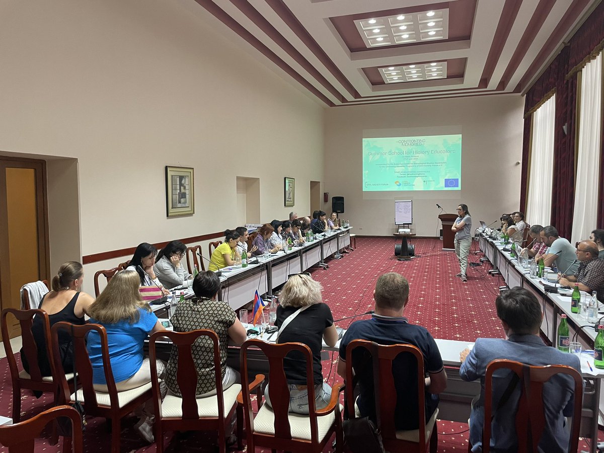 ConfrontingMems's tweet photo. Today marks the first of three days of our #ConfrontingMemories Summer School for History Educators in Dilijan, Armenia!

History educators from #Armenia, #Georgia, #Moldova, #Russia and #Ukraine arrived yesterday in Yerevan to travel to Dilijan together for our three-day event! https://t.co/RidttlPTtc