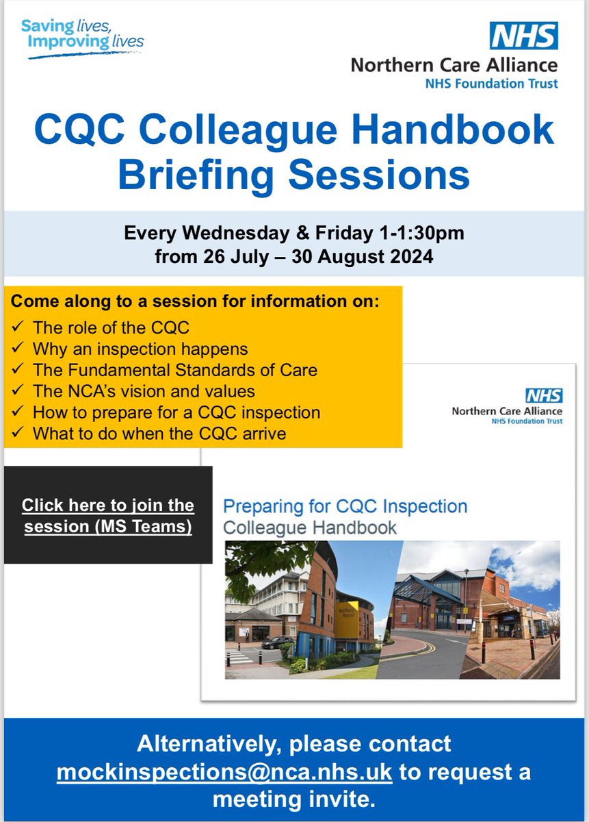 NCA Corporate Nursing & Governance (@ncanursing) on Twitter photo Further information including the link to join via the interactive digital poster will be shared with colleagues via next week’s Inform or via the Care Organisation Clinical Leadership Teams. The sessions are open to all NCA colleagues. Thank you 💙 Further information including the link to join via the interactive digital poster will be shared with colleagues via next week’s Inform or via the Care Organisation Clinical Leadership Teams. The sessions are open to all NCA colleagues. Thank you 💙