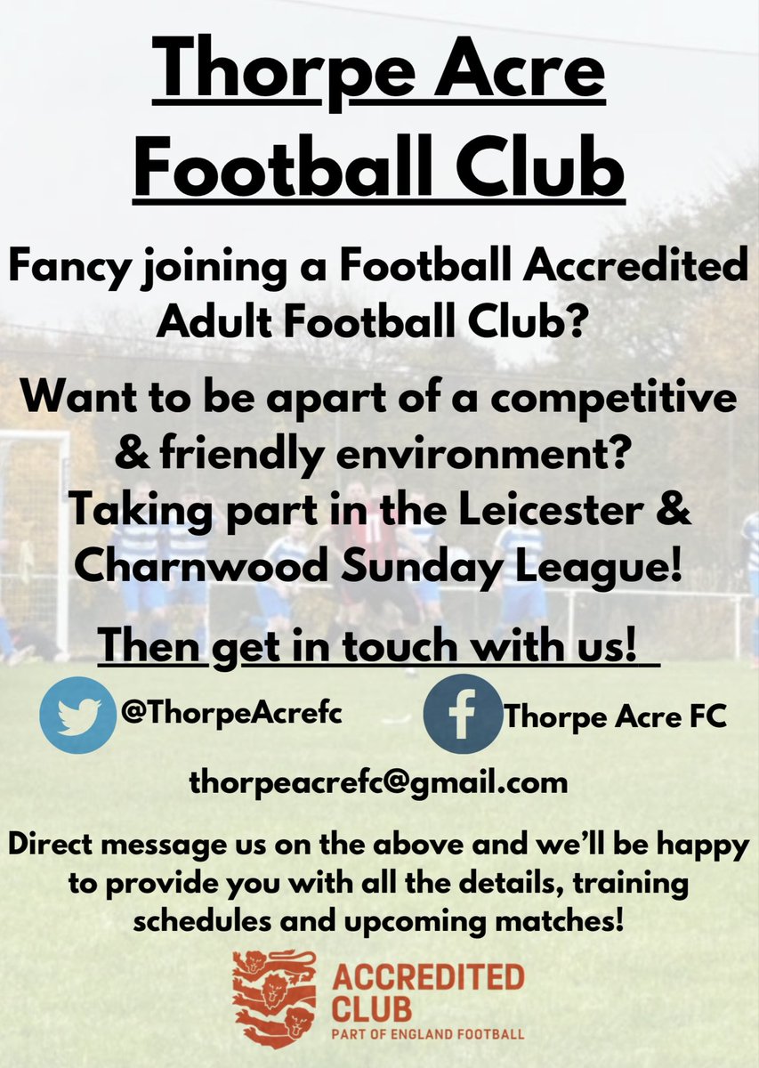 ThorpeAcrefc's tweet photo. Pre-season training started last night and starting early with the friendlies! Check out the list below with one date available! 

Also, we are on the look out for new players so if you fancy it get in touch with us below as we get ready for the start of the season! 
🔵⚪️🔵⚪️🔵⚪️ https://t.co/gYmWQ8iJap