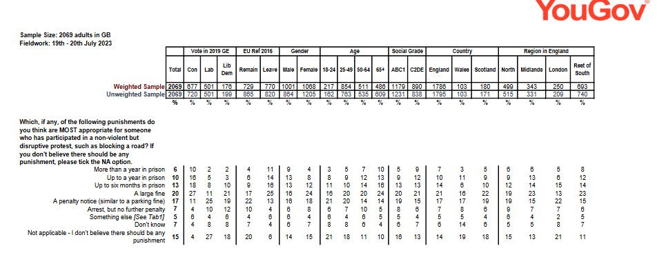 berglund_oscar's tweet photo. Only 6% of British public want to see this kind of long prison sentences for blocking roads. So in whose interest are they? https://t.co/wZDxwwHWqS