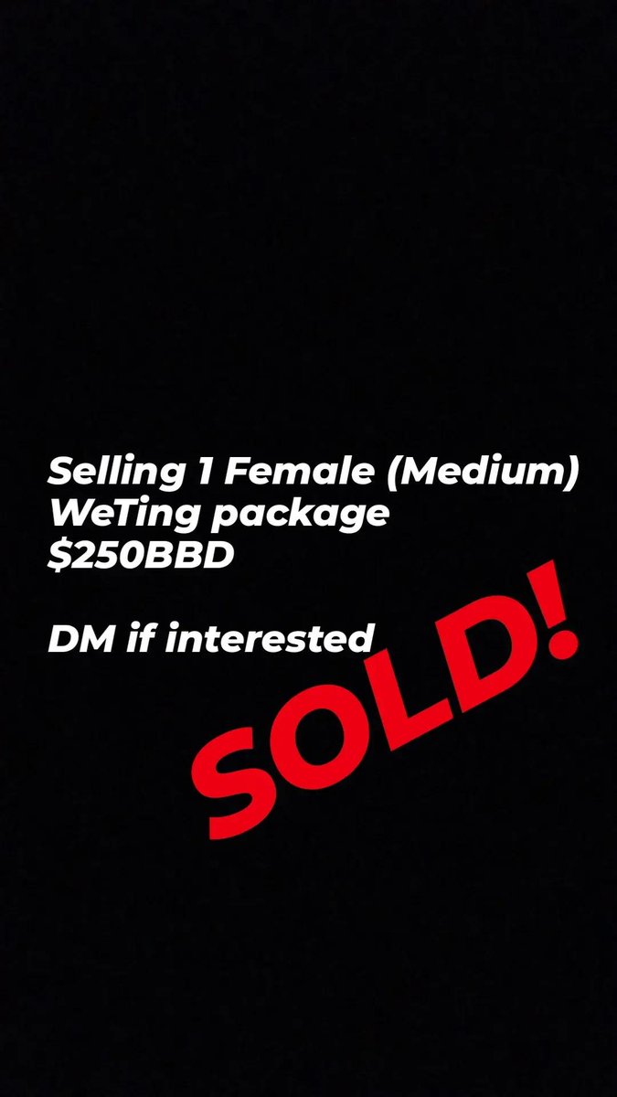 WeTing package has been sold!