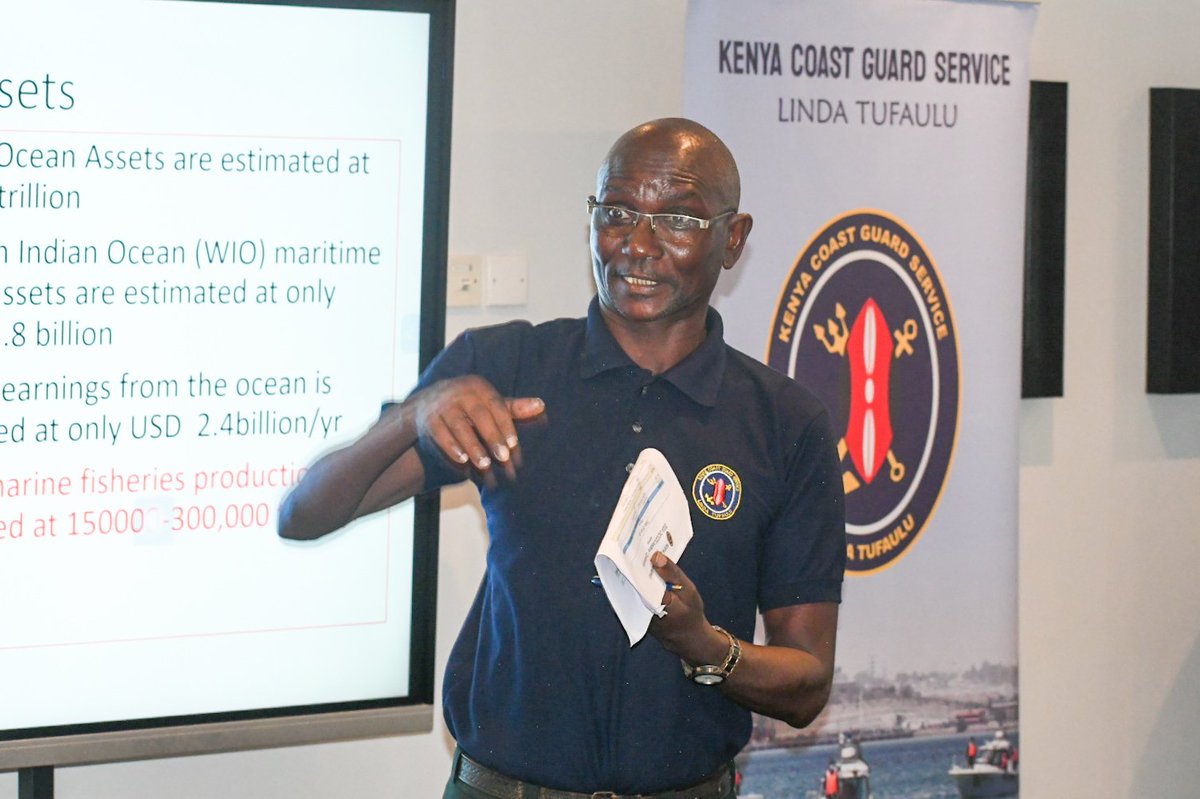 OfficialKCGS's tweet image. On Day 4 of the #OICCONFERENCE, OICs were briefed on the sustainable use of oceans for economic growth. Annual earnings from the blue economy are estimated at KES 2.4 billion, with 80% of international trade conducted via sea. DG #KCGS emphasized the importance of the