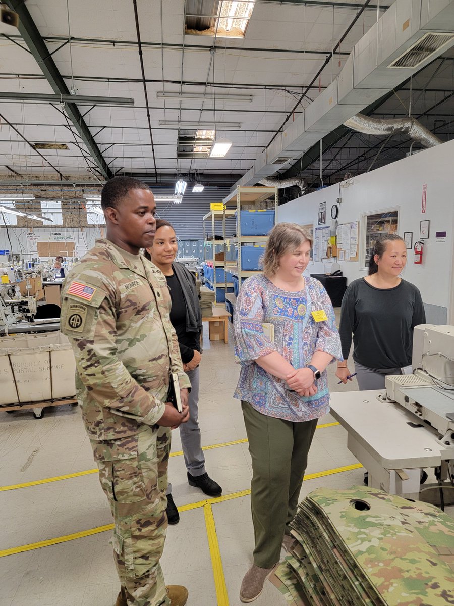 ServicesLions's tweet photo. We are honored to have hosted a visit from (Defense Logistics Agency – Troop Support) at Lions Services! 
• LTC Monroe, Clothing &amp; Textiles Director
• Leighann Mazoki, Director of Supplier Operations
• Uraina Gray-Scully, Quality Assurance Division Chief
#LionsServices  #DLATS https://t.co/37i2V9lush