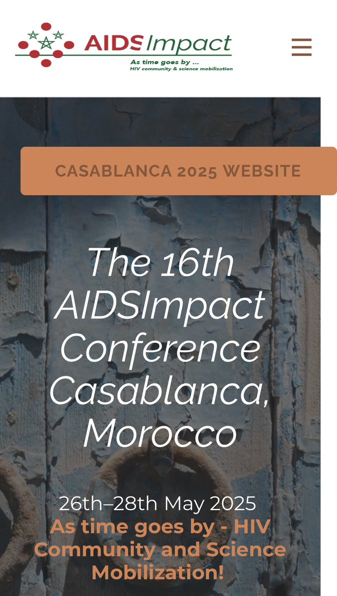 AIDSImpact's tweet image. We are excited to announce our key dates for AIDS Impact 2025:
ABSTRACT SUBMISSION: open now, closes 31/01/25
LATE BREAKERS: 02/04/25
EARLY BIRD REGISTRATION ENDS: 31/05/25
We look forward to welcoming old friends, new colleagues, early career researchers, community members.