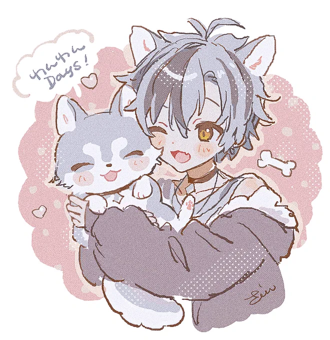 わんわん #漆黒の水鏡 