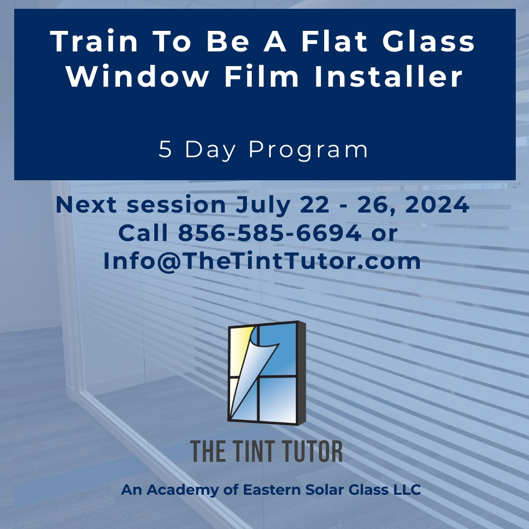EasternSolar88's tweet photo. #DYK the window film industry is expanding?  
Professional installers are in demand. The Tint Tutor is an academy training future installers.  

A 5-day, hands-on training program runs every month.  Contact info@TheTintTutor.com or call 856-585-6694

#WindowFilmInstallation https://t.co/1GFFx1BgpN