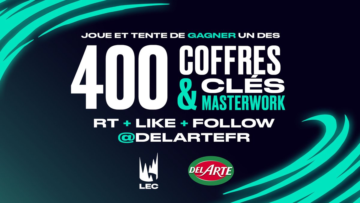 Cette semaine on mange bien sur OTP 😊

Les playoffs LEC reviennent dimanche et pour fêter ça <a href="/delartefr/">Del Arte</a> vous fait gagner 400 coffres Hextech Masterwork !

Pour participer :
Like, RT + follow <a href="/delartefr/">Del Arte</a>