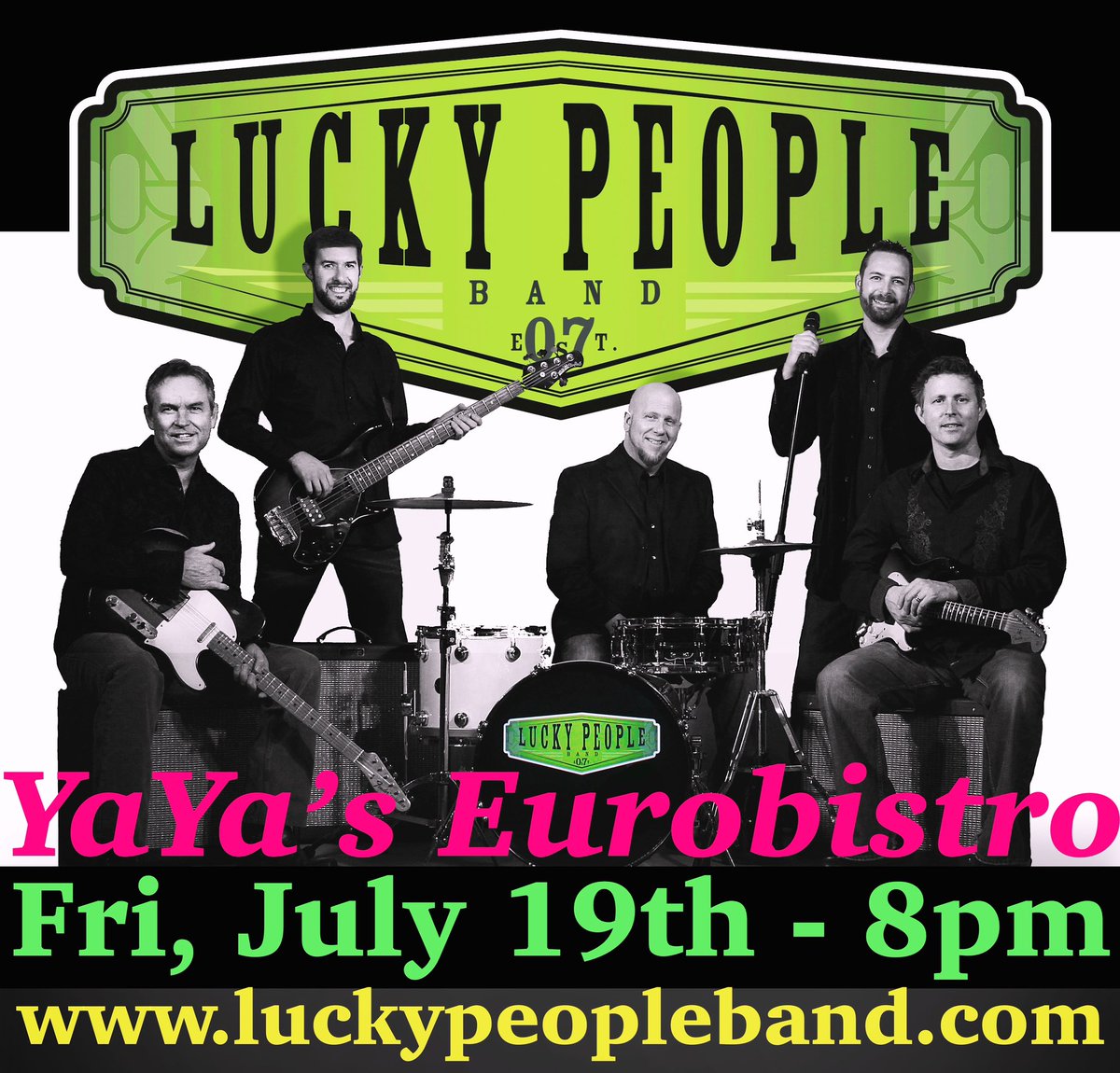LuckyPeopleBand's tweet photo. Join Lucky People at YaYa’s Friday, July 19th! https://t.co/fXDuKUn7p0