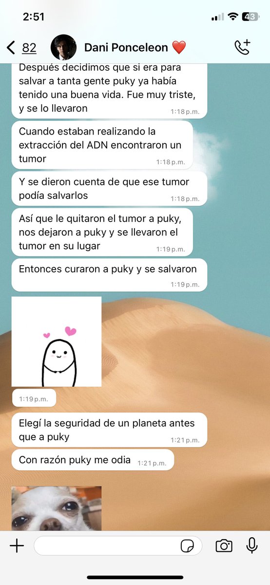 MichiPonceleon's tweet photo. Las pesadillas de Daniel: 

(Puky es nuestro perrito) https://t.co/lVuSOtxBJ7