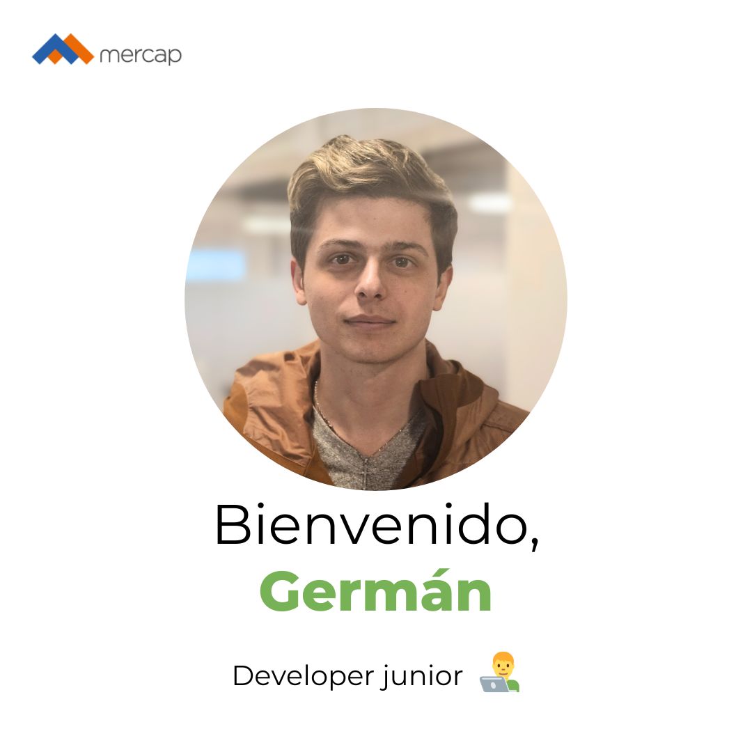 mercapabbaco's tweet photo. ¡Seguimos creciendo! ✨ Hoy queremos contarles que Germán Pannunzio se sumó a nuestro equipo como Developer Junior. Estudia Ciencias de la Computación en @uba_ar y disfruta mucho juntarse con amigos, jugar fútbol y tomar mate.
¡Bienvenido, Germán! 🚀
#LifeatMercap https://t.co/LdgOIFggwY