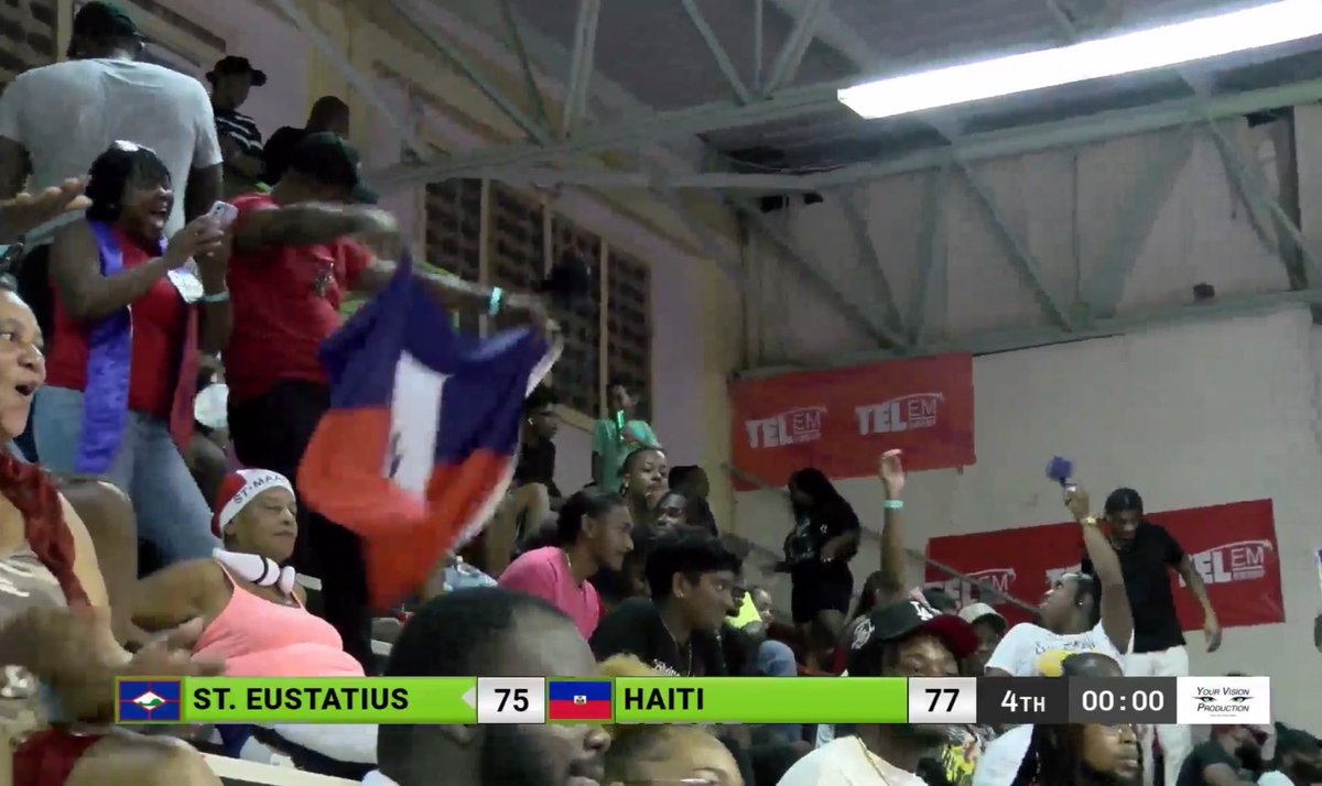 Good win by Team Haiti 🇭🇹 🏀 vs St Eustatius in the BOTF Tournament in St. Maarten Island 🏝️. 

Link: facebook.com/share/v/CYLBDd…

#HoopsForHaiti ❤️💙#HaitianBallers #CarribeanBasketball  #OverseasJobs #Ballers #HaitianBasketball  #JP12SportsandEntertaiment