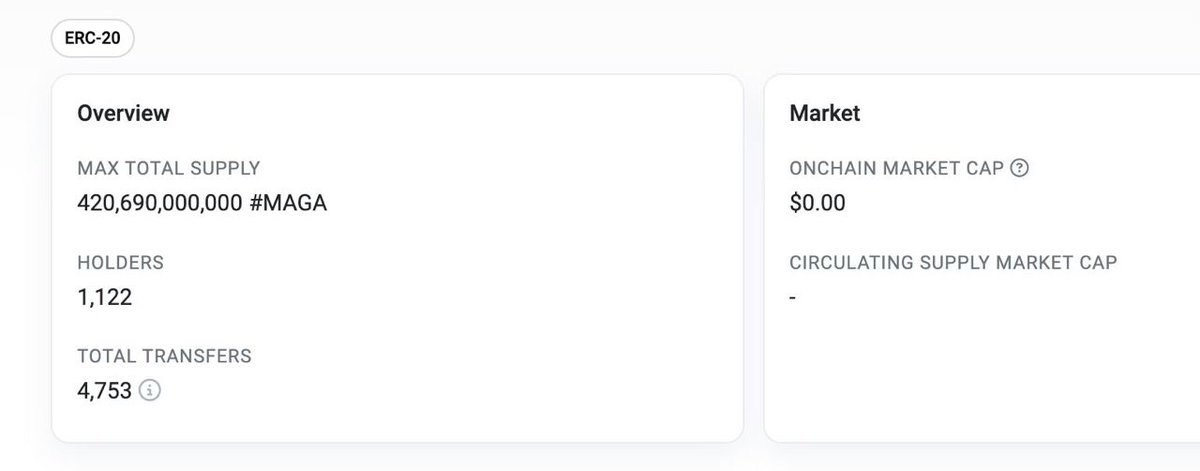 MAGA_ethereum's tweet photo. #MAGA 

1000+ holders. #MAGA https://t.co/PqM4QQcwMy