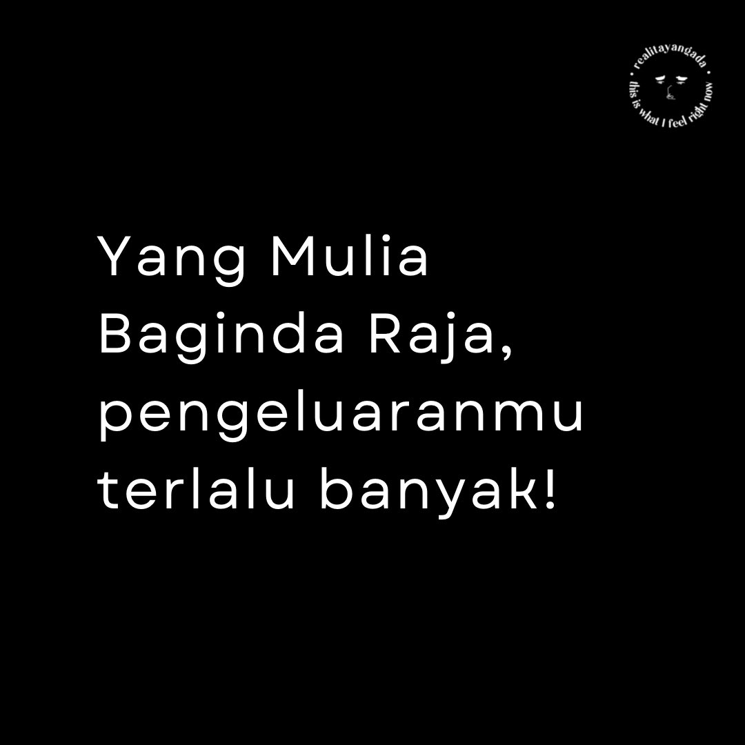 Hemat Yang Mulia, hemat!