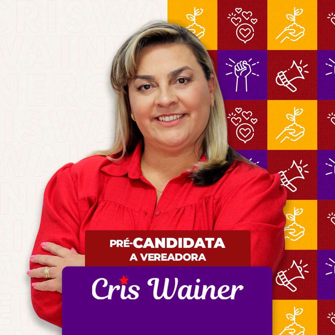 CrisWainer's tweet photo. 💜⭐ me coloco novamente à disposição da população guarapuavana como pré-candidata, para dar continuidade ao projeto político coletivo e feminista  na Câmara Municipal, representando todos, todas e todes os que acreditam em uma cidade mais justa e igualitária. https://t.co/t7bpGAcqOz