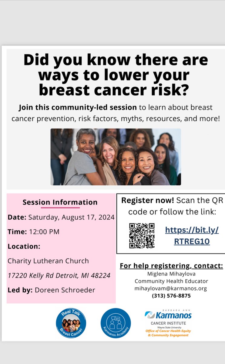 Please join us for this informative session. I am truly excited to share my knowledge on this important topic. You may also call or email me to register
Doreen Schroeder. charityluthdetroit@gmail.com or 5862432829